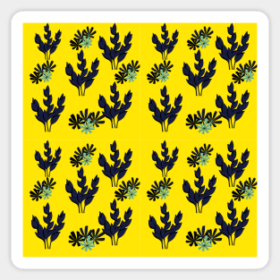 Yellow floral Sticker